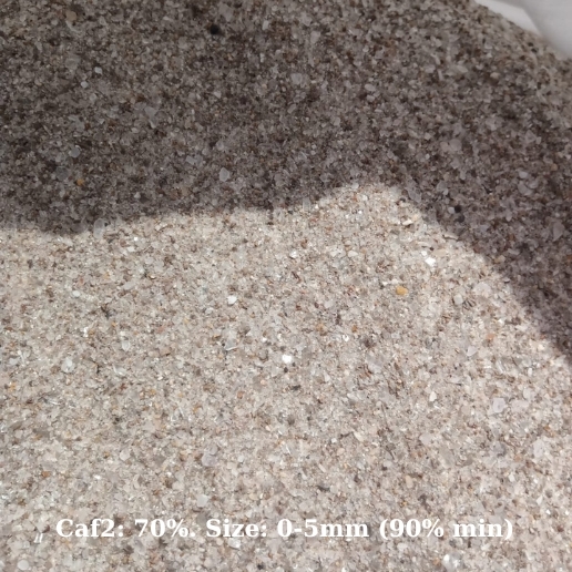 Bột huỳnh thạch Caf2 70%, size: 0-5mm