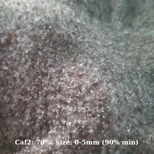 Bột huỳnh thạch Caf2 70%, size: 0-5mm
