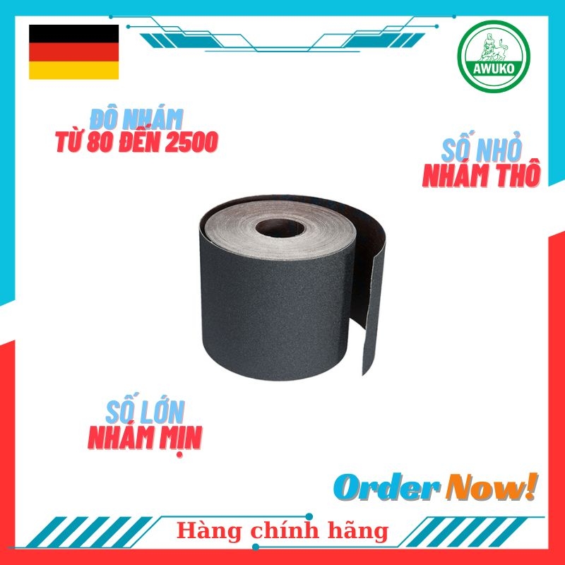 Giấy nhám cuộn 180 Awuko